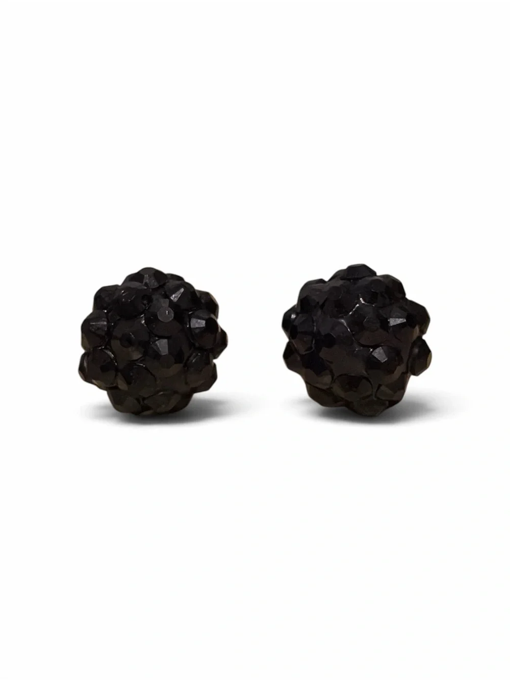 Black Crystal Cluster Stud Earrings - Women's Accessories